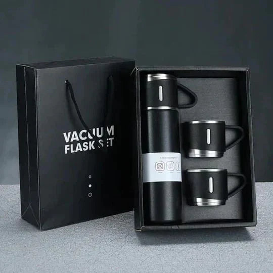 3Pcs Vacuum Flask Set – Keep Your Drinks Hot or Cold for Hours!