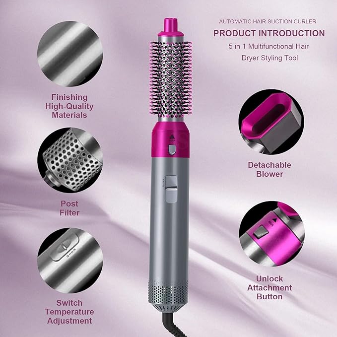 5-in-1 Magic Hair Styler – Curl, Straighten & Volumize in Seconds!