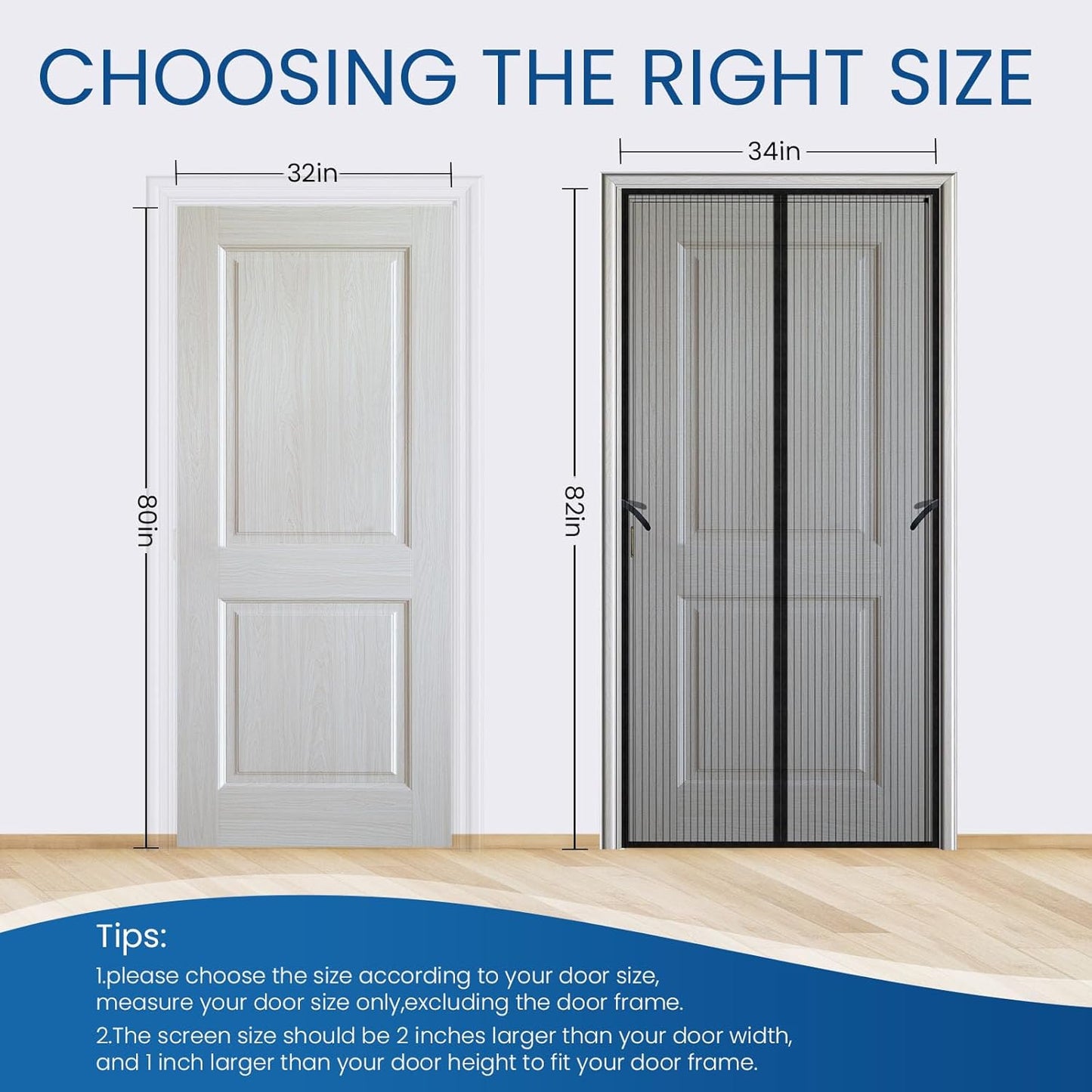 Magnetic Net Door For Mosquitos – Keep Mosquitos Out, Fresh Air In!