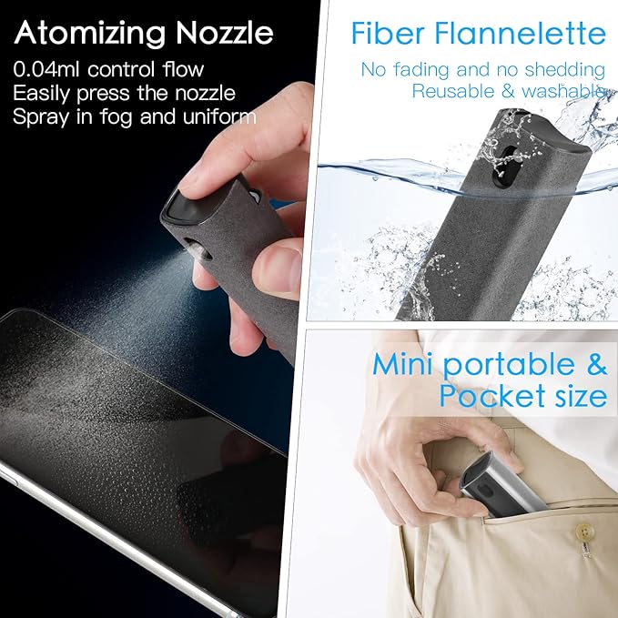 2-in-1 Mobile Screen Cleaner & Spray – Crystal Clear Shine in Seconds!