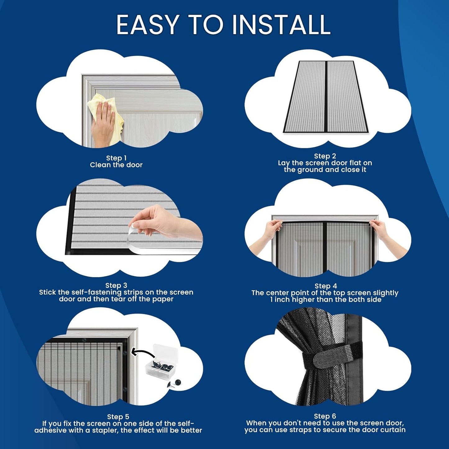 Magnetic Net Door For Mosquitos – Keep Mosquitos Out, Fresh Air In!