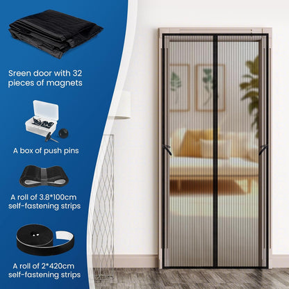 Magnetic Net Door For Mosquitos – Keep Mosquitos Out, Fresh Air In!