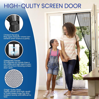 Magnetic Net Door For Mosquitos – Keep Mosquitos Out, Fresh Air In!