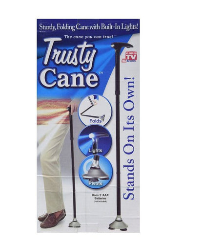 TrustyCane Foldable Walking Stick With Light – Stability & Support Wherever You Go!