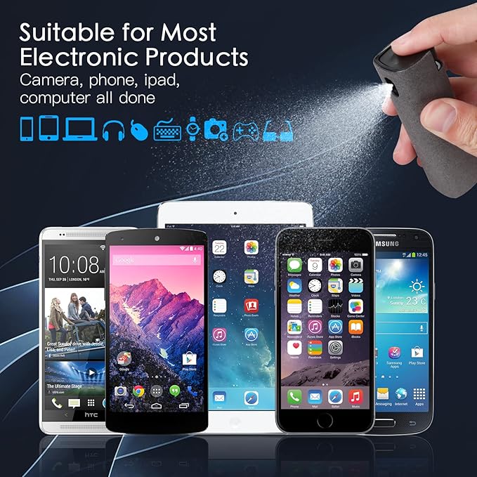 2-in-1 Mobile Screen Cleaner & Spray – Crystal Clear Shine in Seconds!