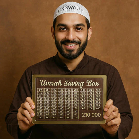 Umrah Saving Box – Inspire Daily Savings for a Blessed Journey!