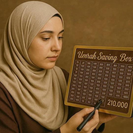 Umrah Saving Box – Inspire Daily Savings for a Blessed Journey!
