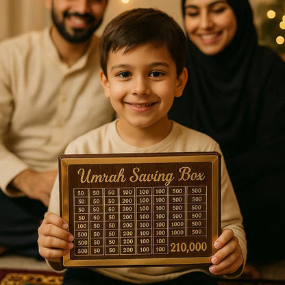 Umrah Saving Box – Inspire Daily Savings for a Blessed Journey!