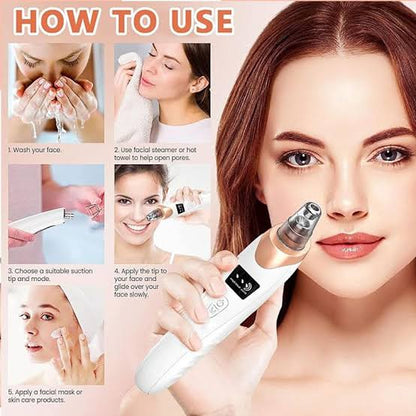 POWERFUL RECHARGEABLE BLACKHEAD REMOVER – DEEP CLEANSING PORE VACUUM!