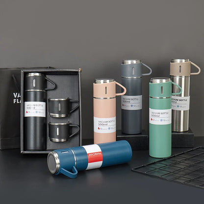 3Pcs Vacuum Flask Set – Keep Your Drinks Hot or Cold for Hours!