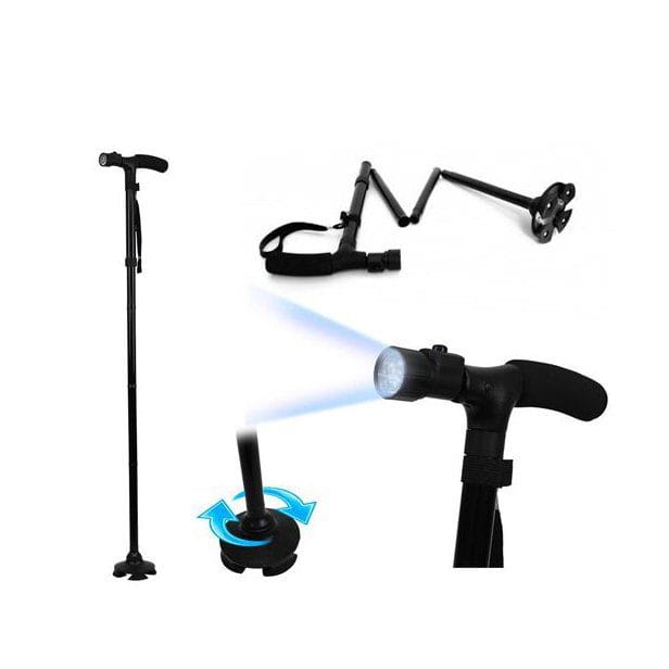 TrustyCane Foldable Walking Stick With Light – Stability & Support Wherever You Go!